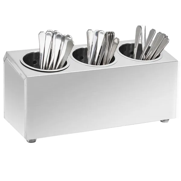 Porte-couverts 3 grilles Rectangulaire Acier inoxydable