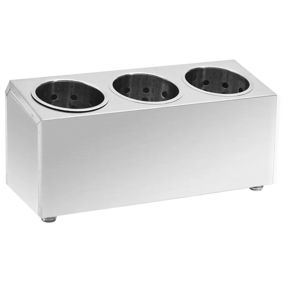 Porte-couverts 3 grilles Rectangulaire Acier inoxydable - 2