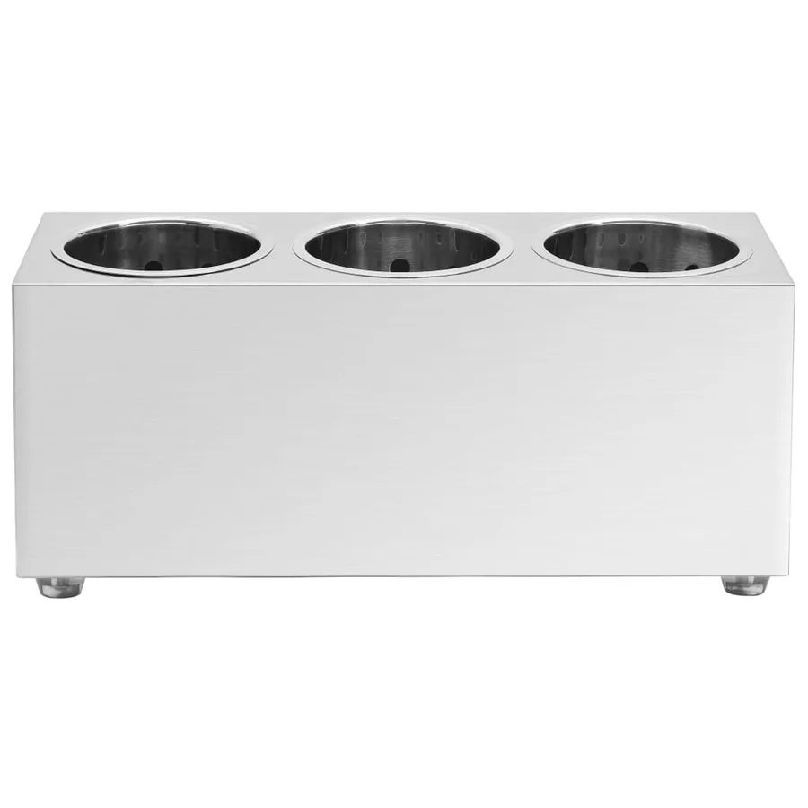 Porte-couverts 3 grilles Rectangulaire Acier inoxydable - 3