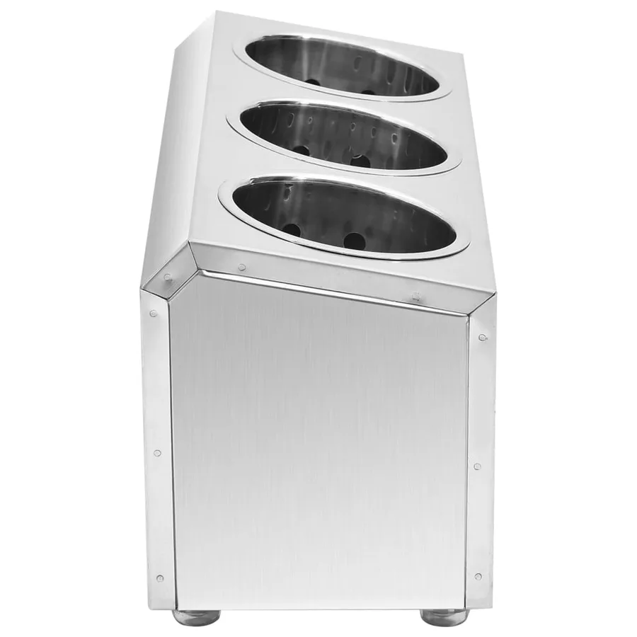 Porte-couverts 3 grilles Rectangulaire Acier inoxydable - 4