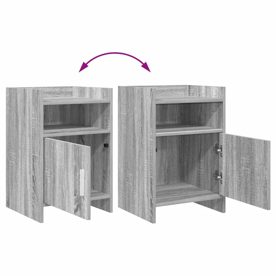 Tables de chevet Sonoma gris 40 x 36 x 60 cm Bois d'ingénierie - 9