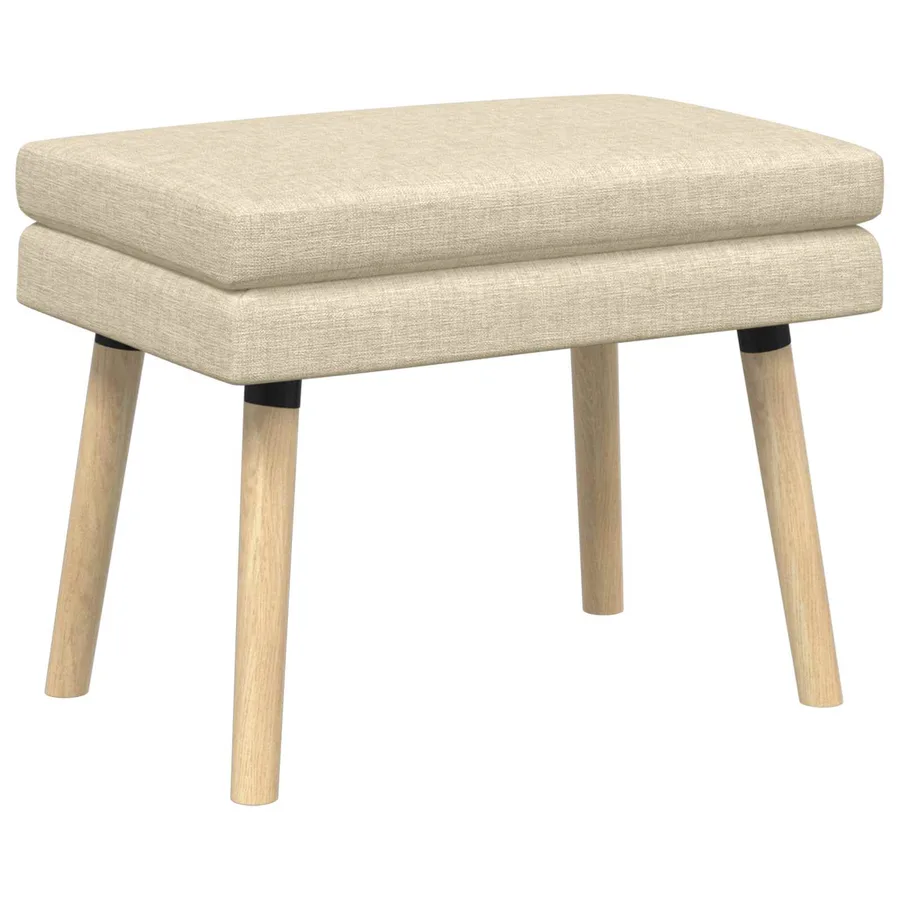 Banc à double couche Crème 60 x 40 x 46 cm Tissu - 2