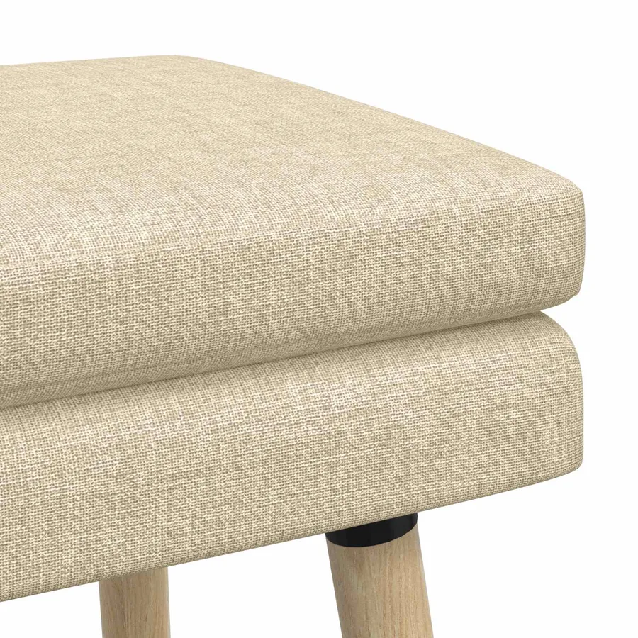 Banc à double couche Crème 60 x 40 x 46 cm Tissu - 6