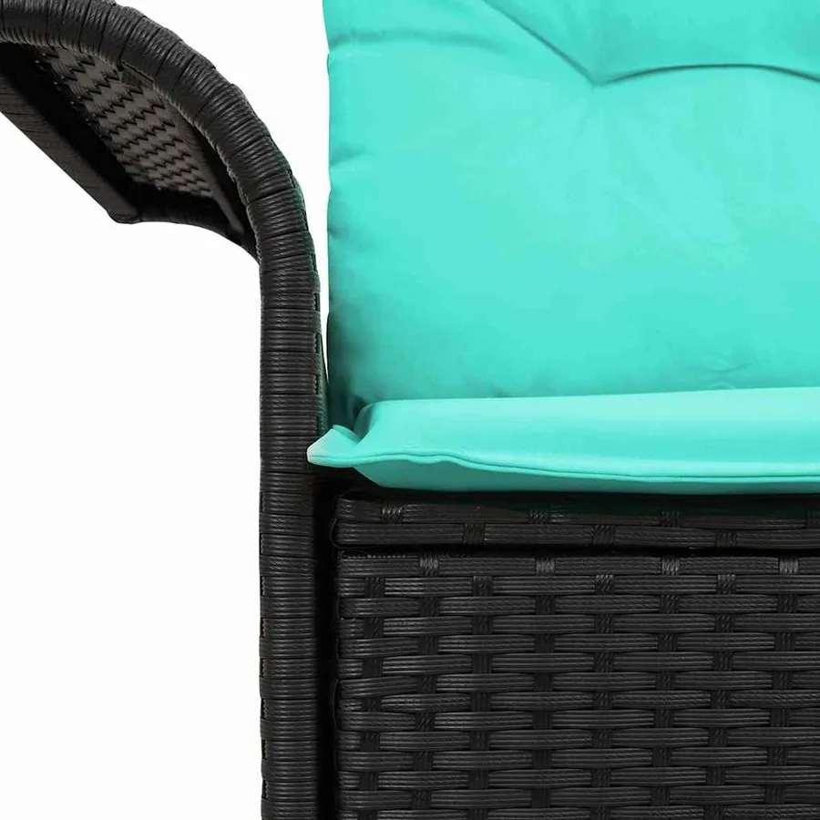 Canapé de jardin avec coussin 141 x 62 x 69 cm polyrotin - 6