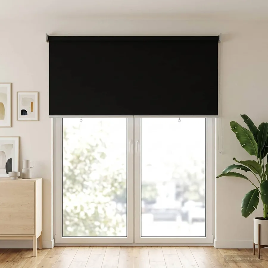 Store roulant extérieur protection UV Noir 105 x 230 cm (L x H) - 3