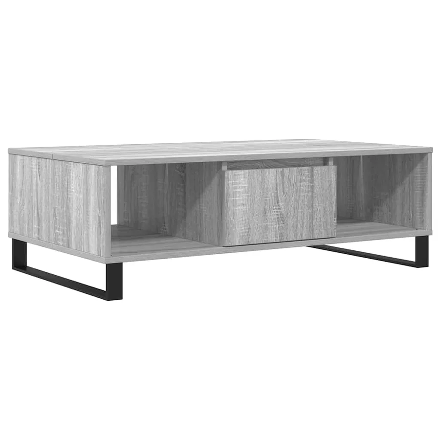 Table basse sonoma gris 104x60x35 cm bois d'ingénierie - 2