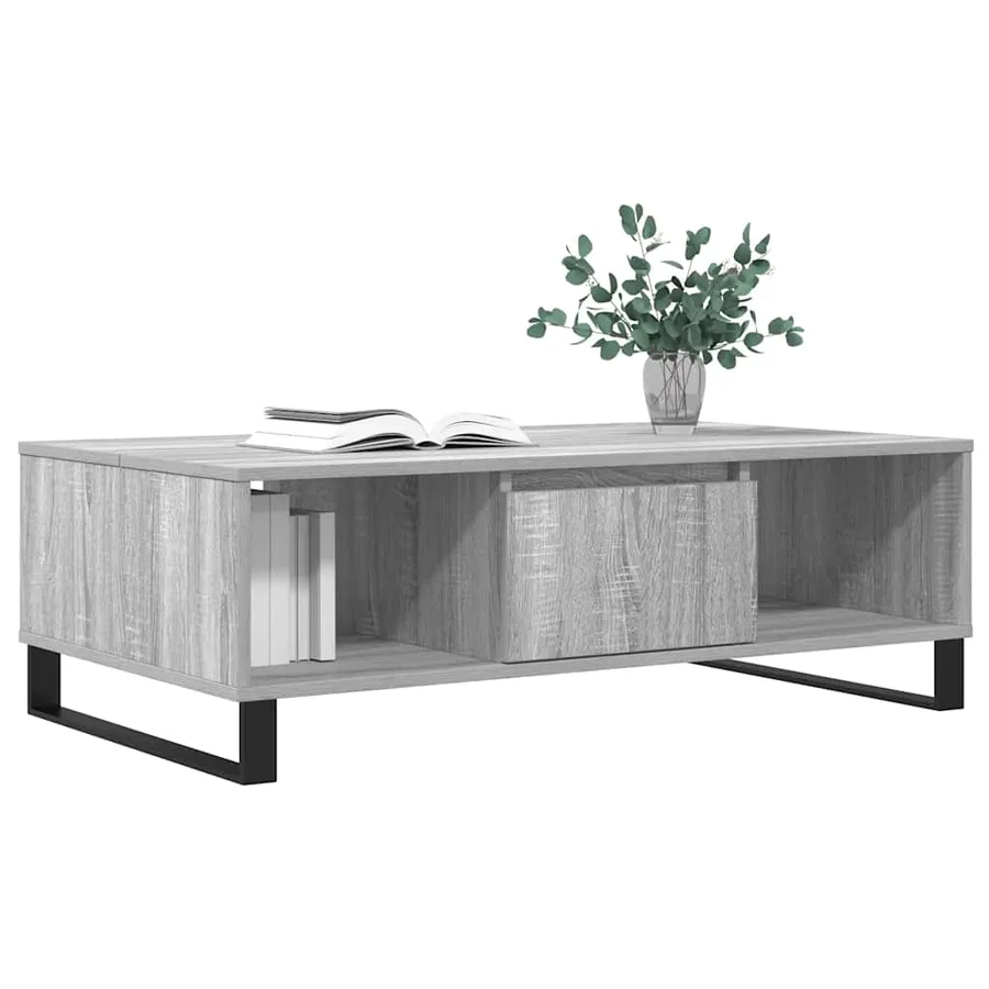 Table basse sonoma gris 104x60x35 cm bois d'ingénierie - 3