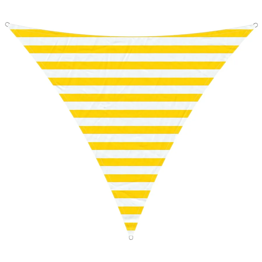 Voile d'ombre Jaune et blanc 2 x 2 x 2 m 100 % polyester Oxford - 2
