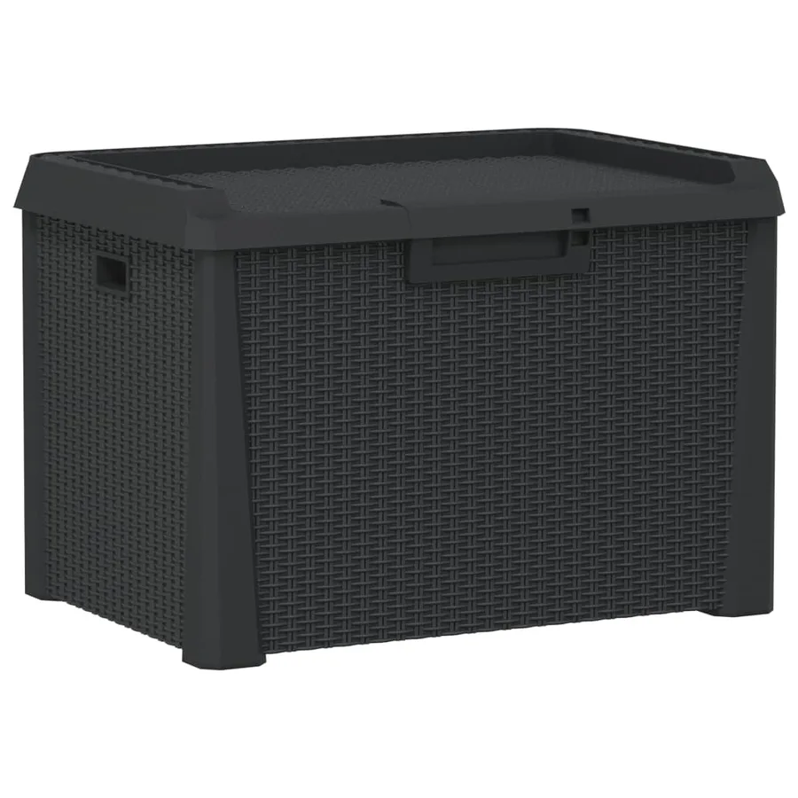 Boîte de rangement de jardin anthracite 125 L PP - 2