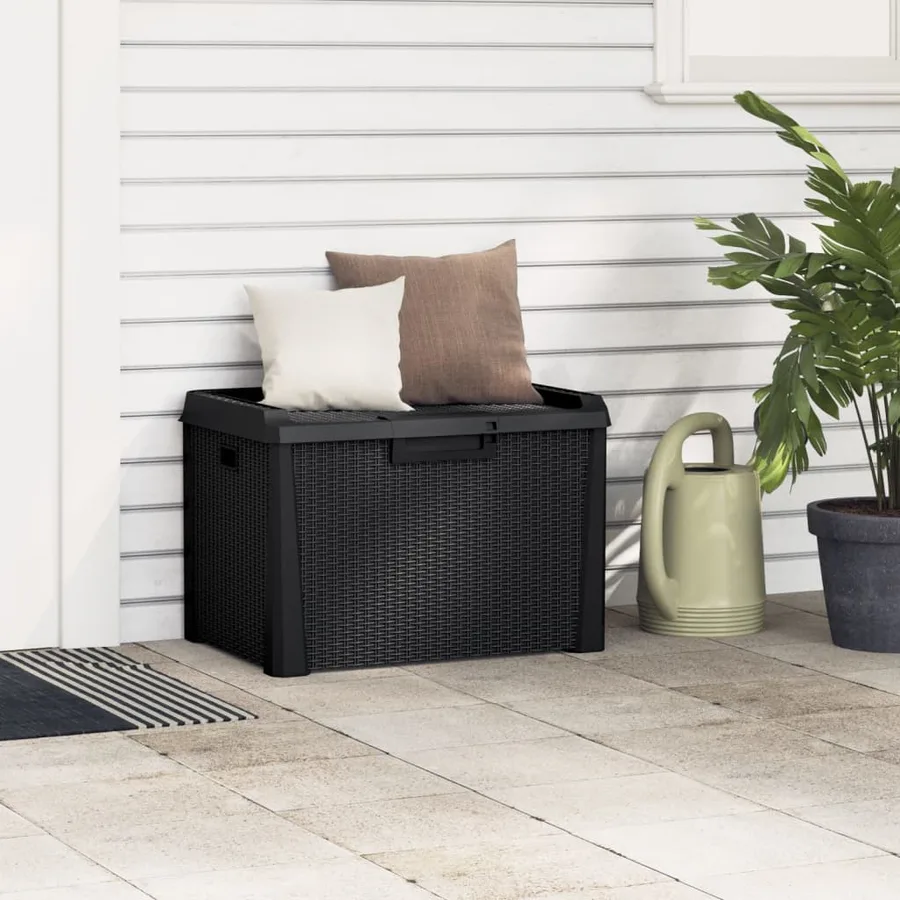 Boîte de rangement de jardin anthracite 125 L PP - 3