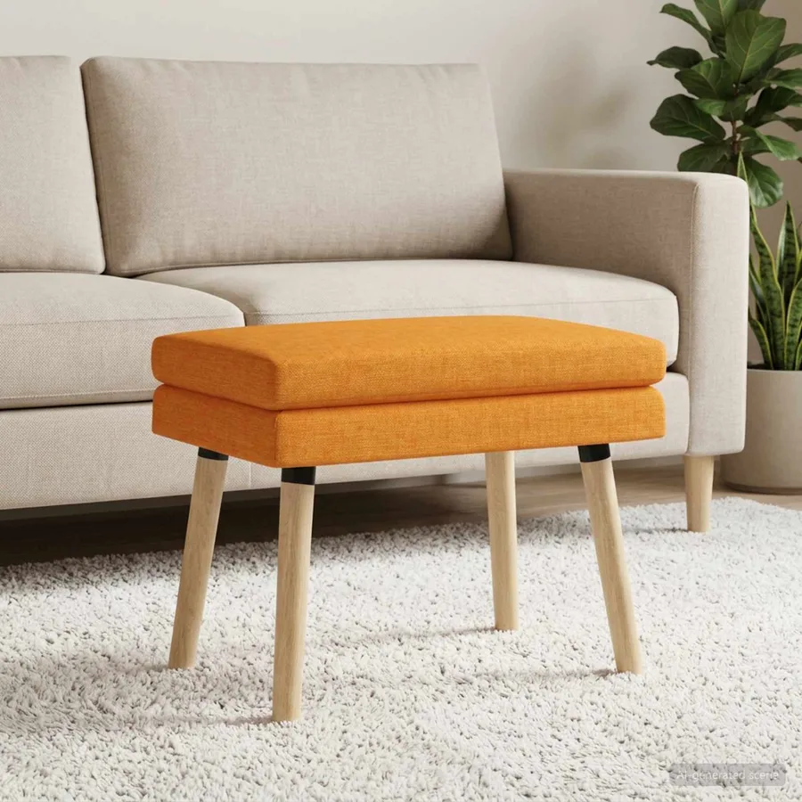 Banc à double couche Jaune foncé 60 x 40 x 46 cm Tissu - 3
