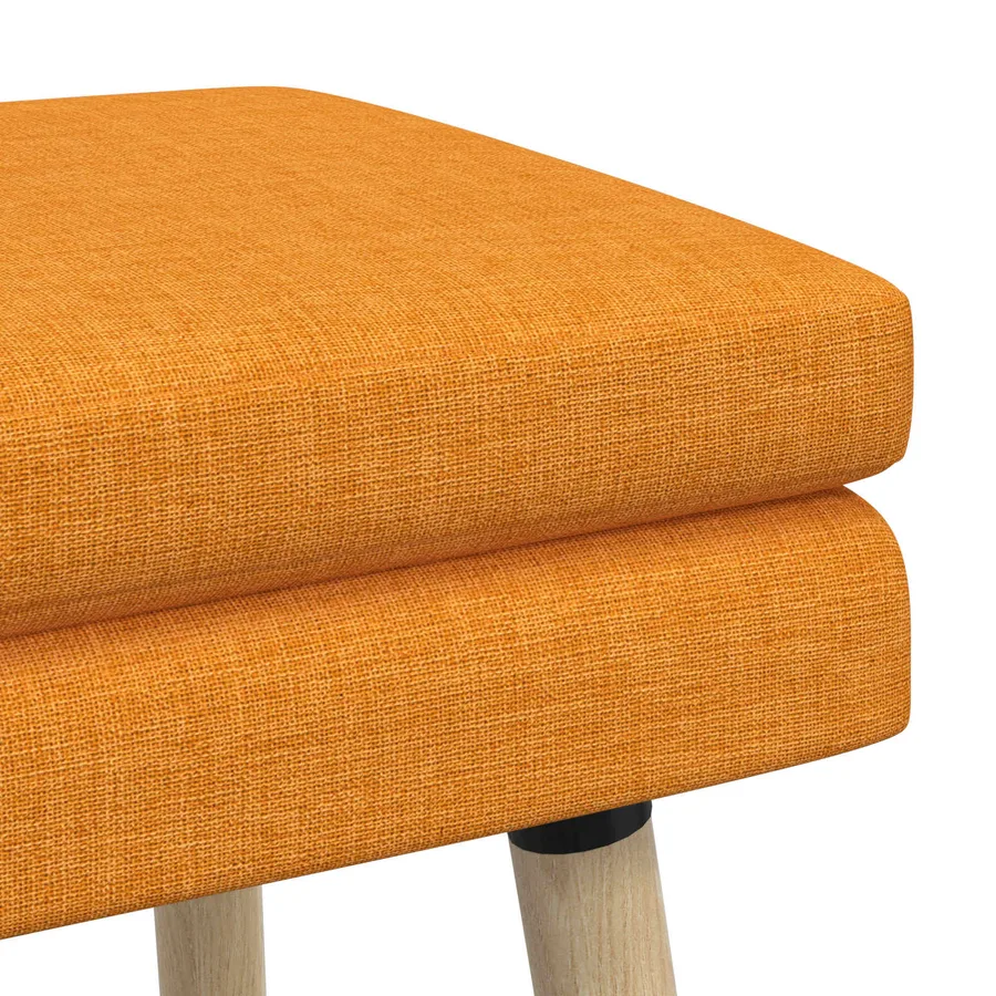Banc à double couche Jaune foncé 60 x 40 x 46 cm Tissu - 6