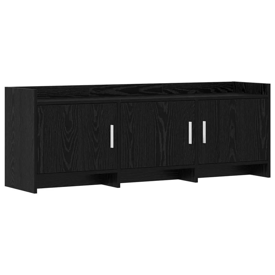 Meuble TV 130 x 33 x 47 cm Chêne noir Bois d'ingénierie - 2