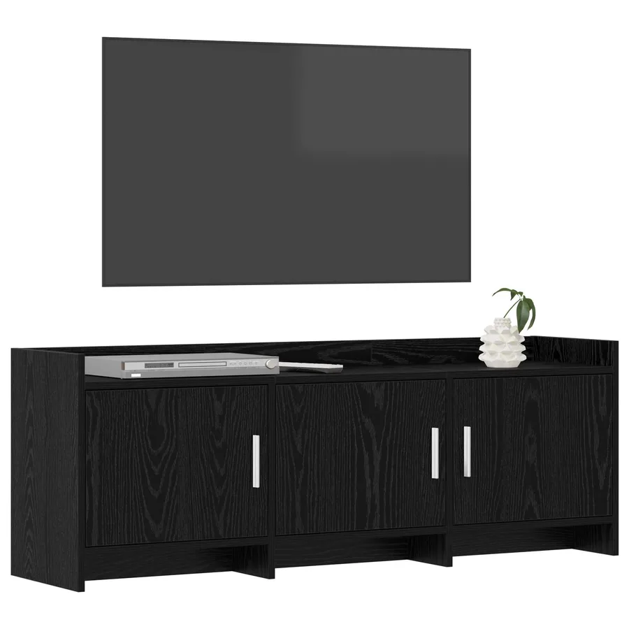 Meuble TV 130 x 33 x 47 cm Chêne noir Bois d'ingénierie - 3