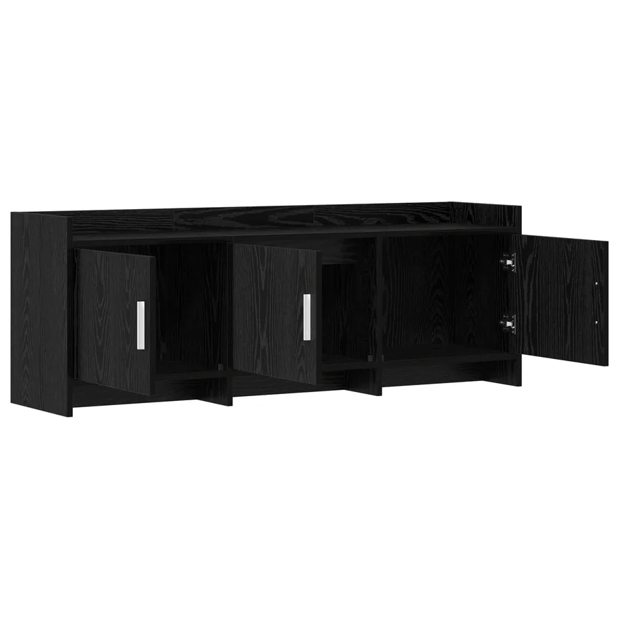 Meuble TV 130 x 33 x 47 cm Chêne noir Bois d'ingénierie - 4