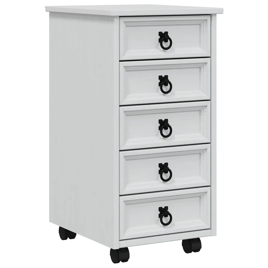 Cabinet Roulant avec Tiroirs CORONA Blanc - 2
