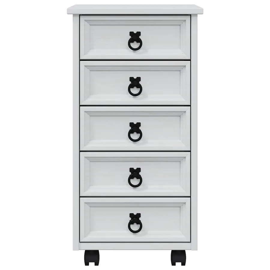 Cabinet Roulant avec Tiroirs CORONA Blanc - 4