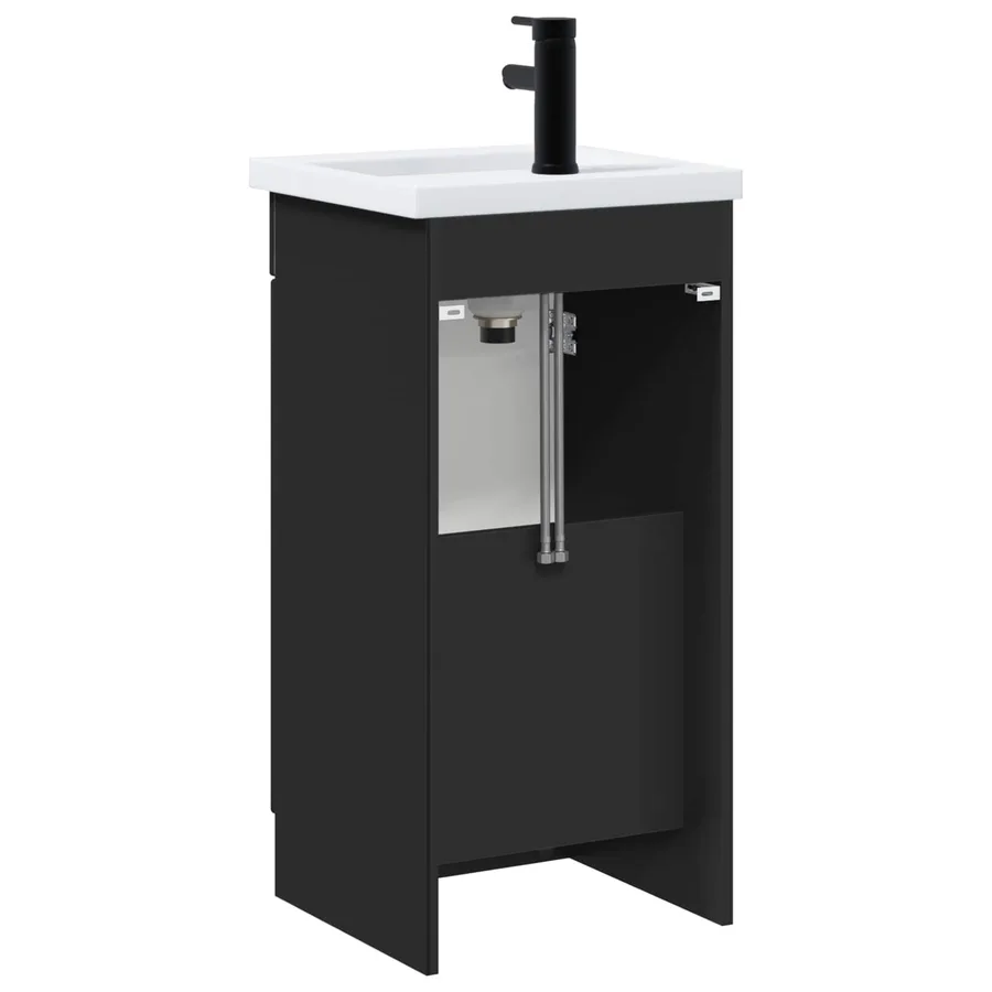 Meuble de salle de bain avec évier Noir 42 x 40 x 84,5 cm - 6