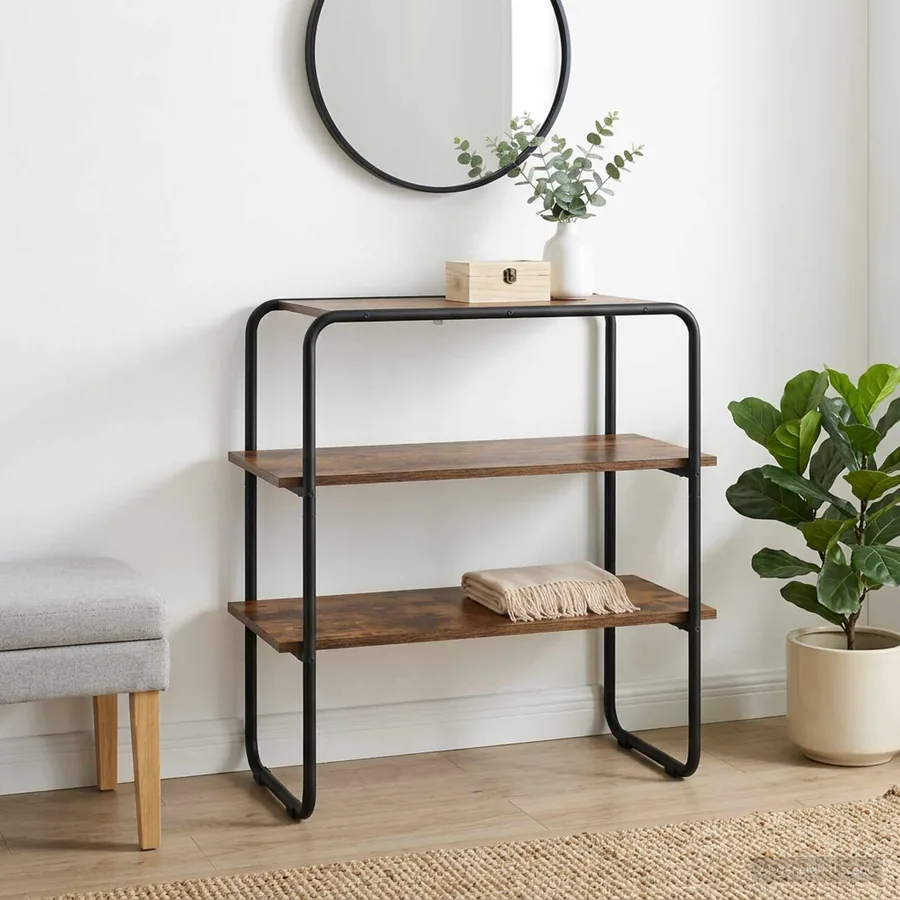 Table console Chêne fumé 80 x 41 x 75 cm Bois d'ingénierie