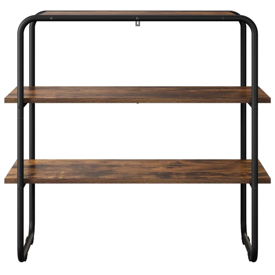Table console Chêne fumé 80 x 41 x 75 cm Bois d'ingénierie - 4