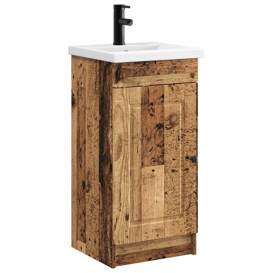 Meuble de salle de bain avec évier Bois ancien - 2