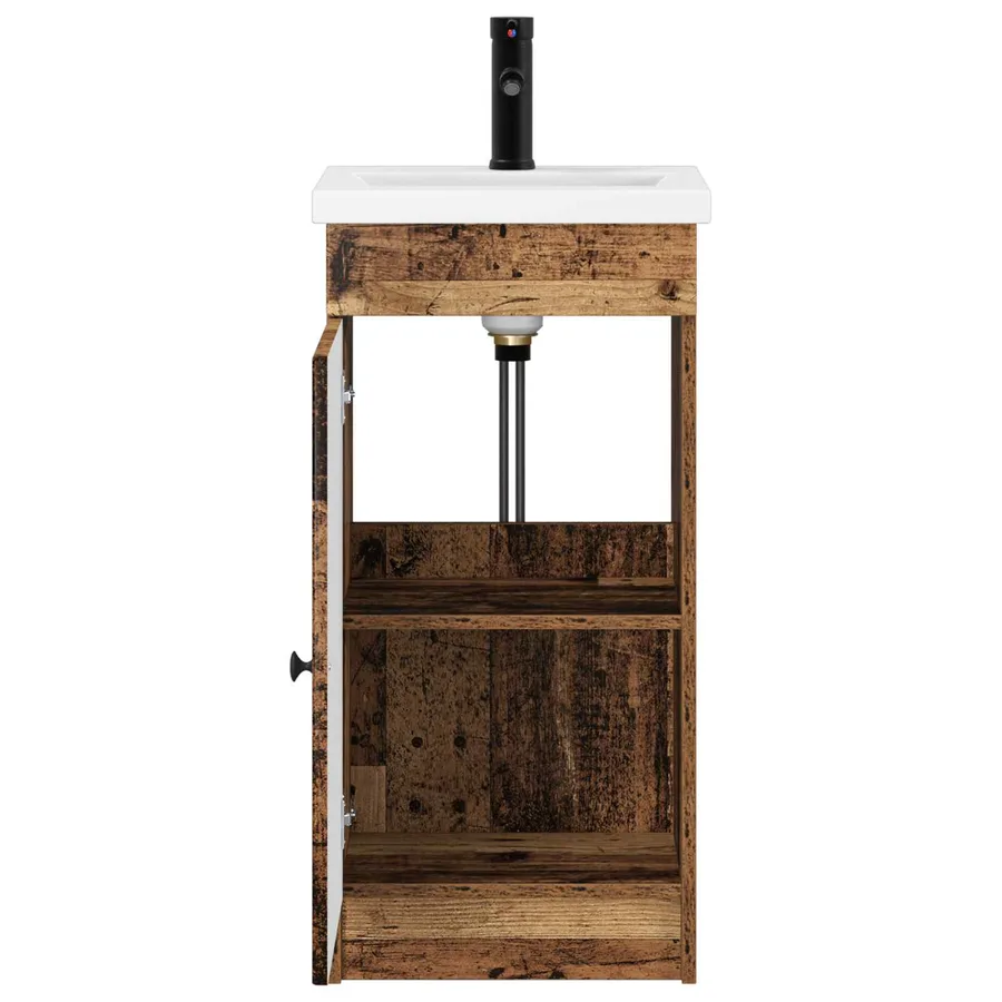 Meuble de salle de bain avec évier Bois ancien - 4