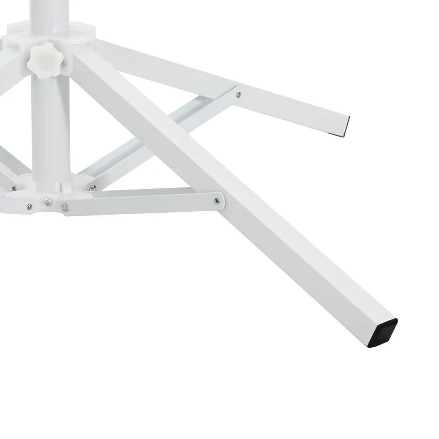 Support de parasol Blanc Acier pour 25-32 mm Poteau - 9