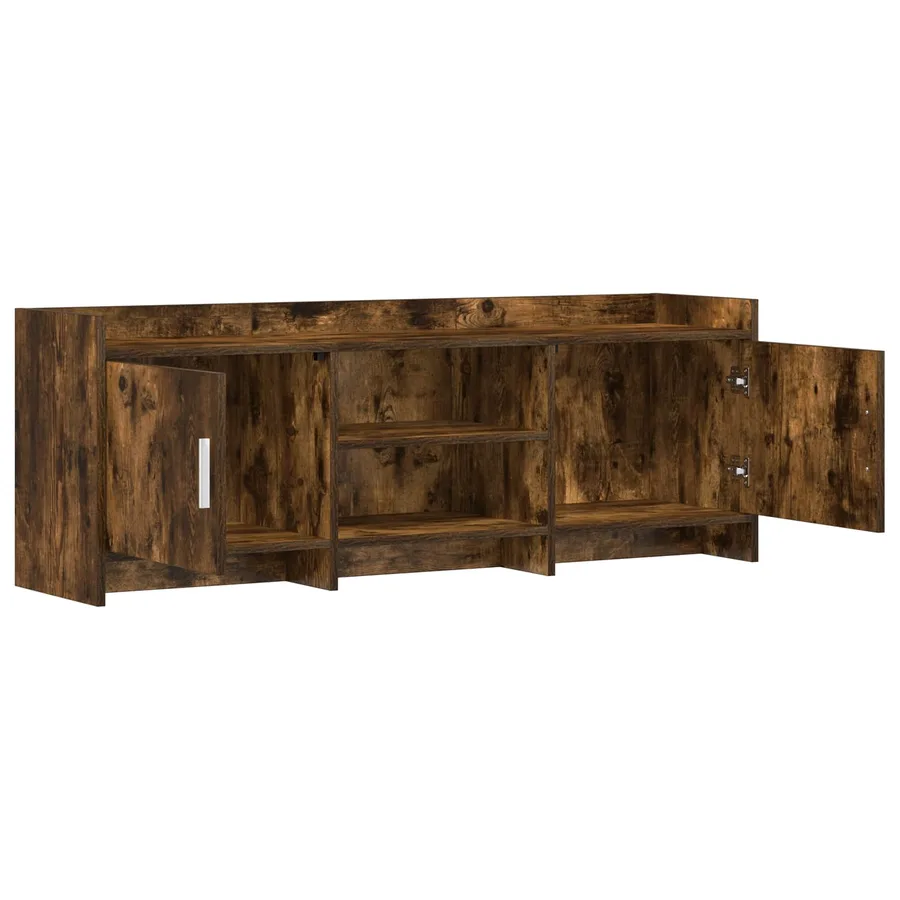 Meuble TV 130 x 33 x 47 cm Chêne fumé Bois d'ingénierie - 4