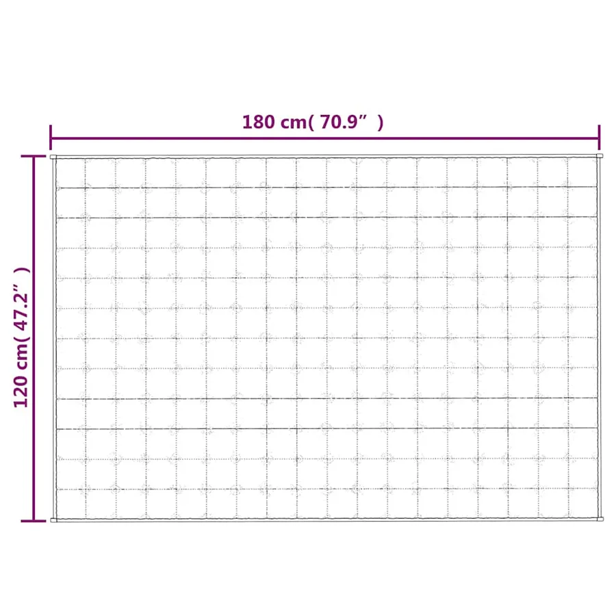 Couverture lestée Crème clair 120x180 cm 5 kg Tissu - 7