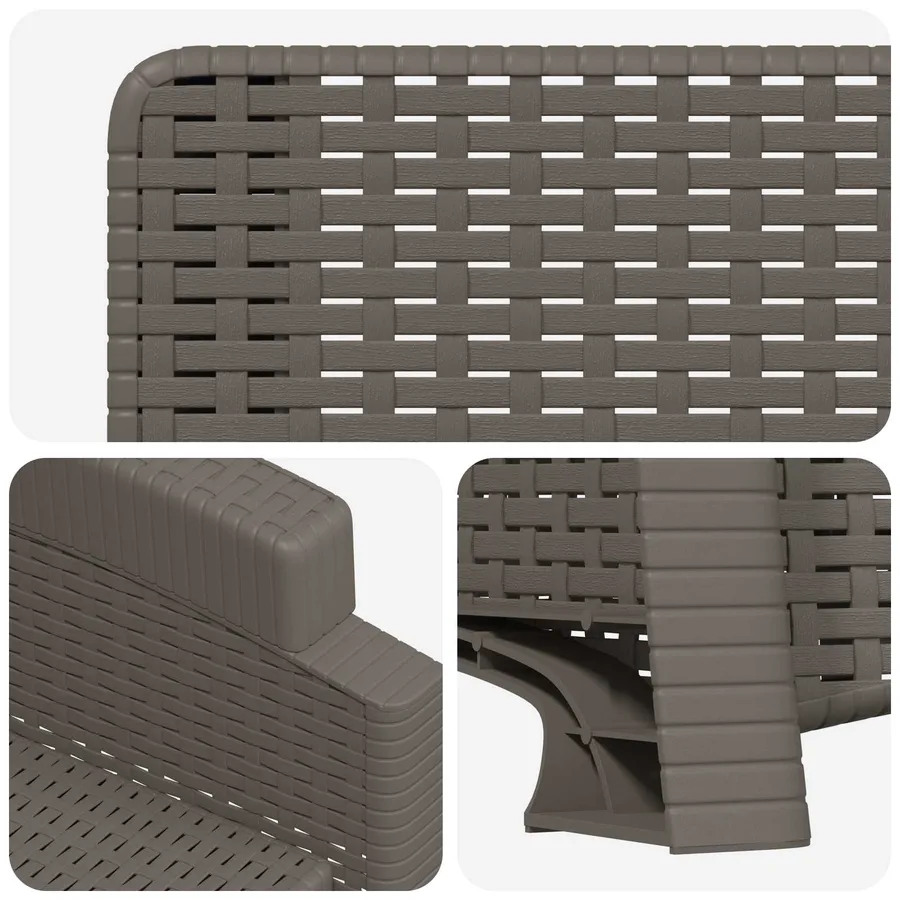 Chaise de jardin inclinable imitant le rotin 2 pcs Anthracite - 17