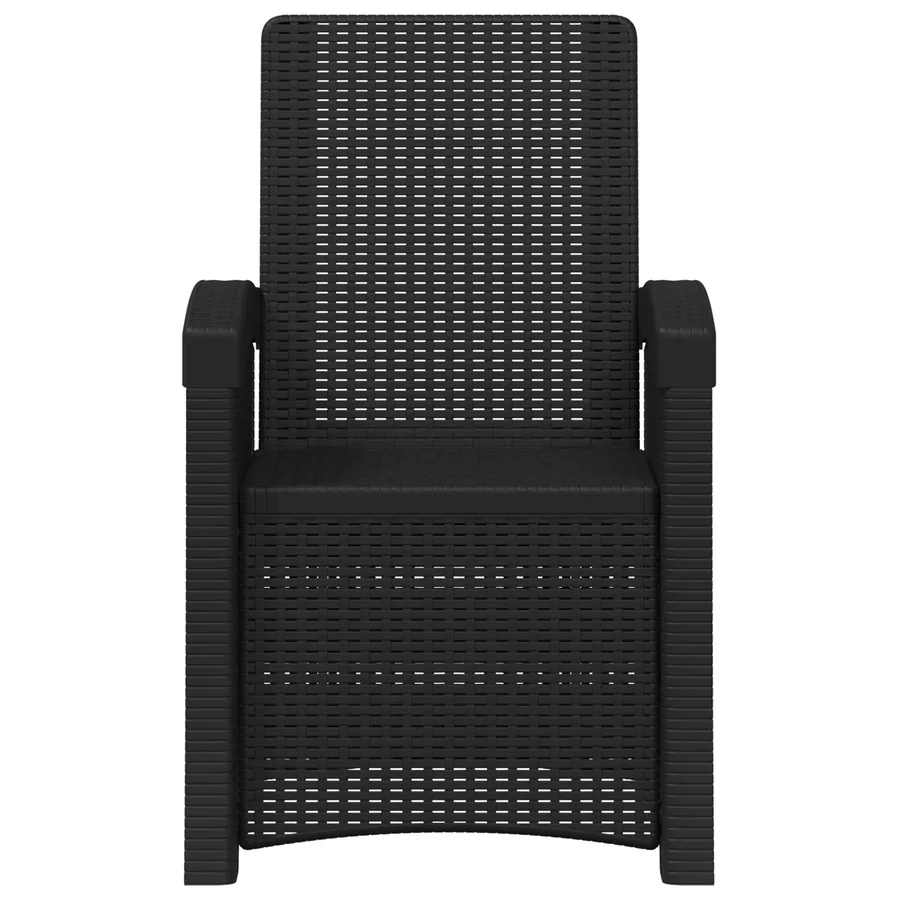 Chaise de jardin inclinable imitant le rotin 2 pcs Anthracite - 4