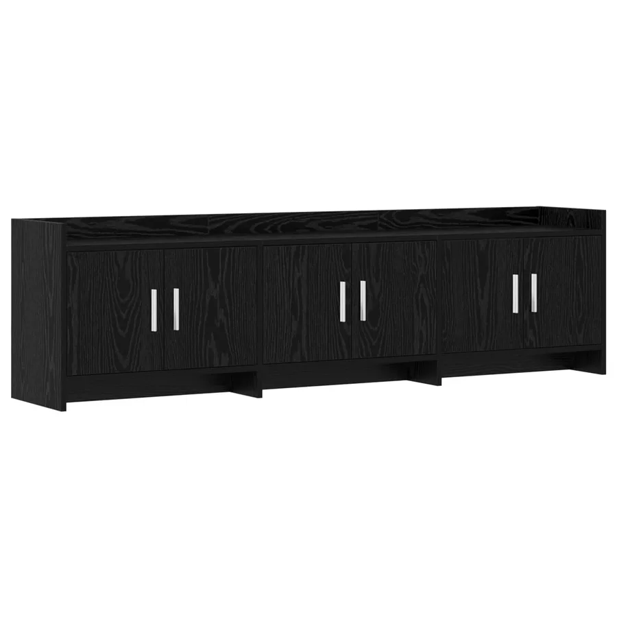 Meuble TV 168 x 33 x 47 cm Chêne noir Bois d'ingénierie - 2