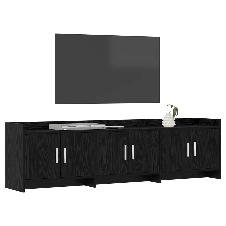 Meuble TV 168 x 33 x 47 cm Chêne noir Bois d'ingénierie - 3