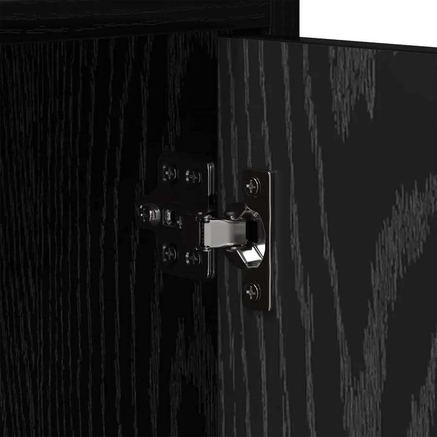 Meuble TV 168 x 33 x 47 cm Chêne noir Bois d'ingénierie - 8