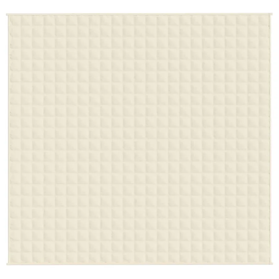 Couverture lestée Crème clair 220x235 cm 15 kg Tissu - 3