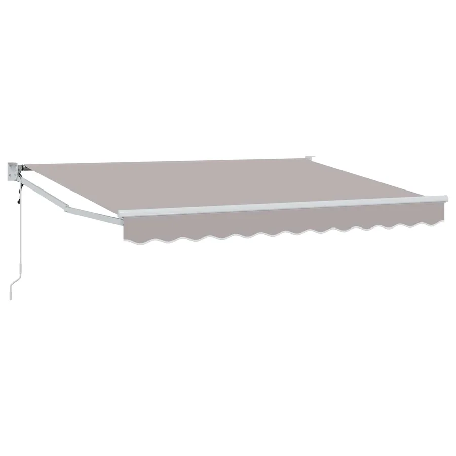 Auvent rétractable Gris clair 3 x 2 m Polyester et métal - 2