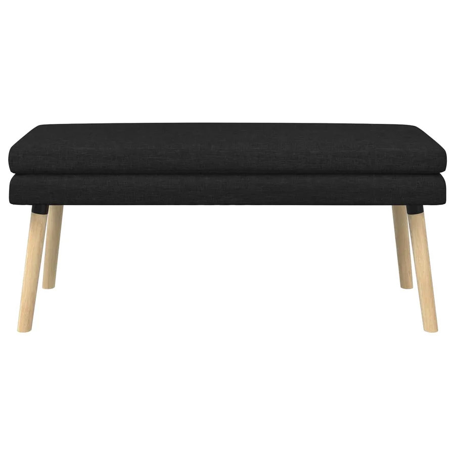 Banc à double couche Noir 110 x 40 x 47 cm Tissu - 5