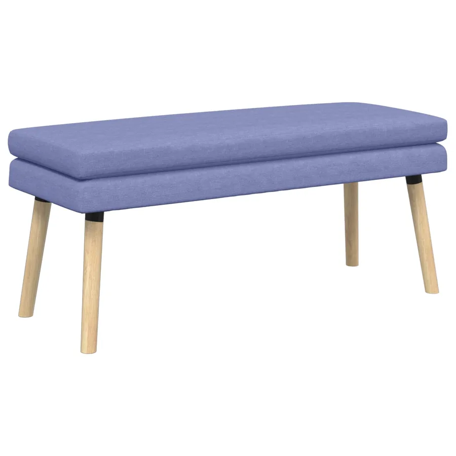 Banc à double couche Bleu denim 110 x 40 x 47 cm Tissu - 2