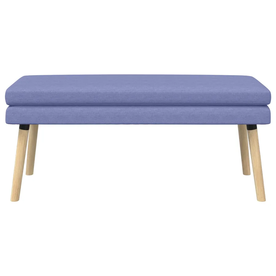 Banc à double couche Bleu denim 110 x 40 x 47 cm Tissu - 5