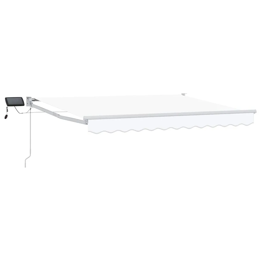 Store rétractable manuel avec LEDs Blanc 3,5 x 2 m - 2
