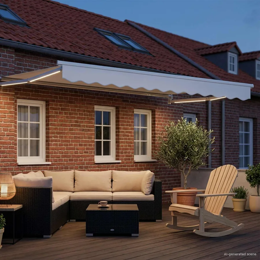 Auvent rétractable électrique Blanc 3,5 x 2 m - 3