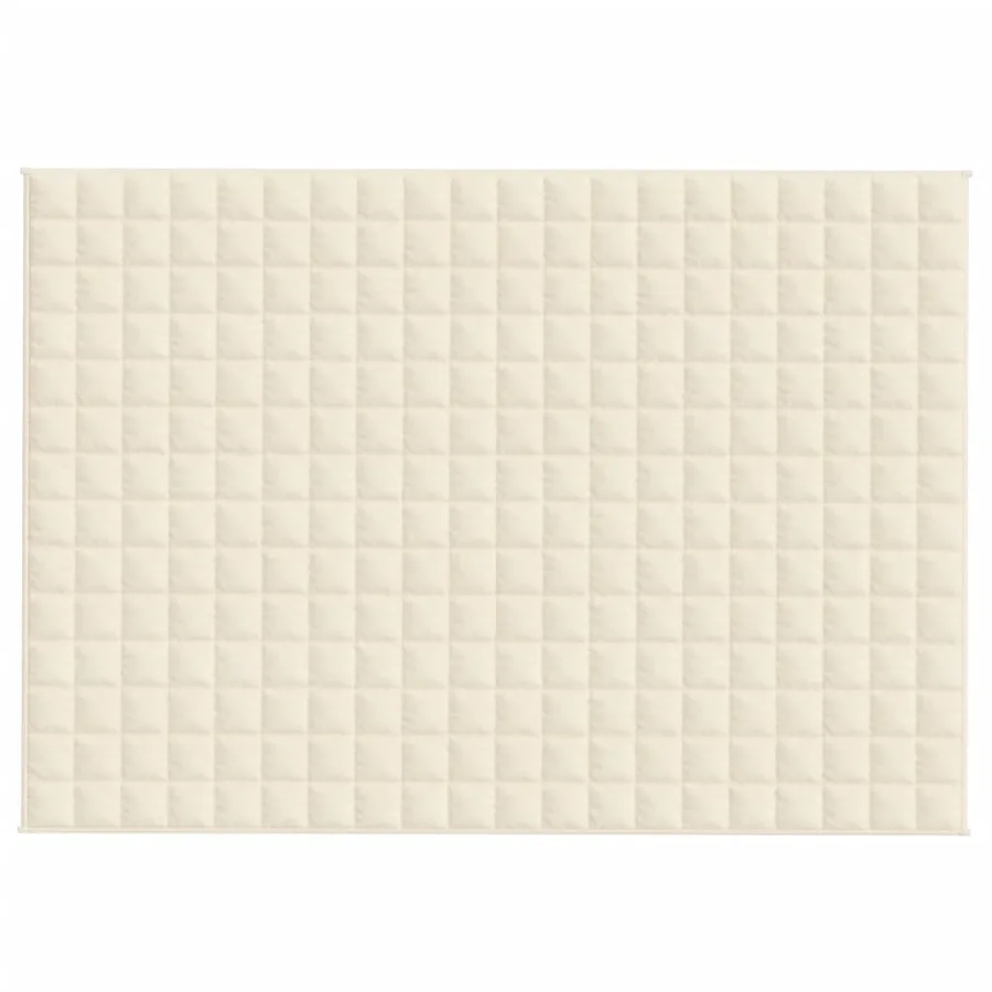 Couverture lestée Crème clair 140x200 cm 10 kg Tissu - 3