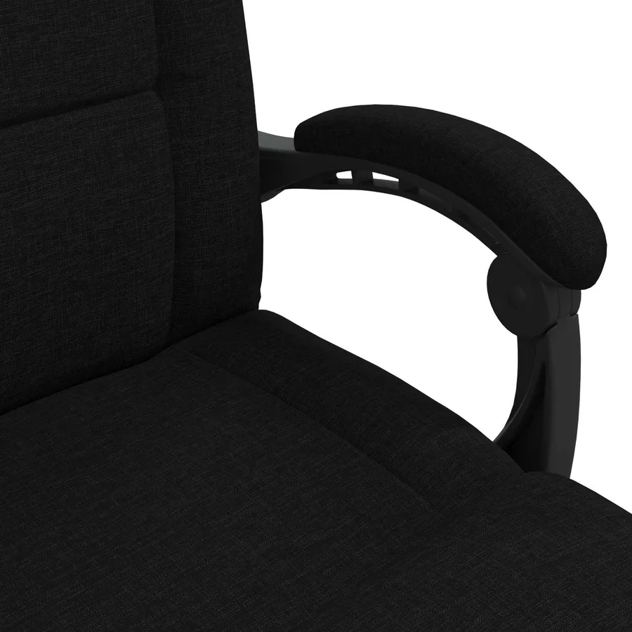 Fauteuil de sol ajustable Noir Tissu - 7