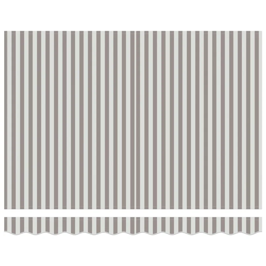 Toile de rechange pour auvent Gris clair et blanc 6 x 3 m - 4