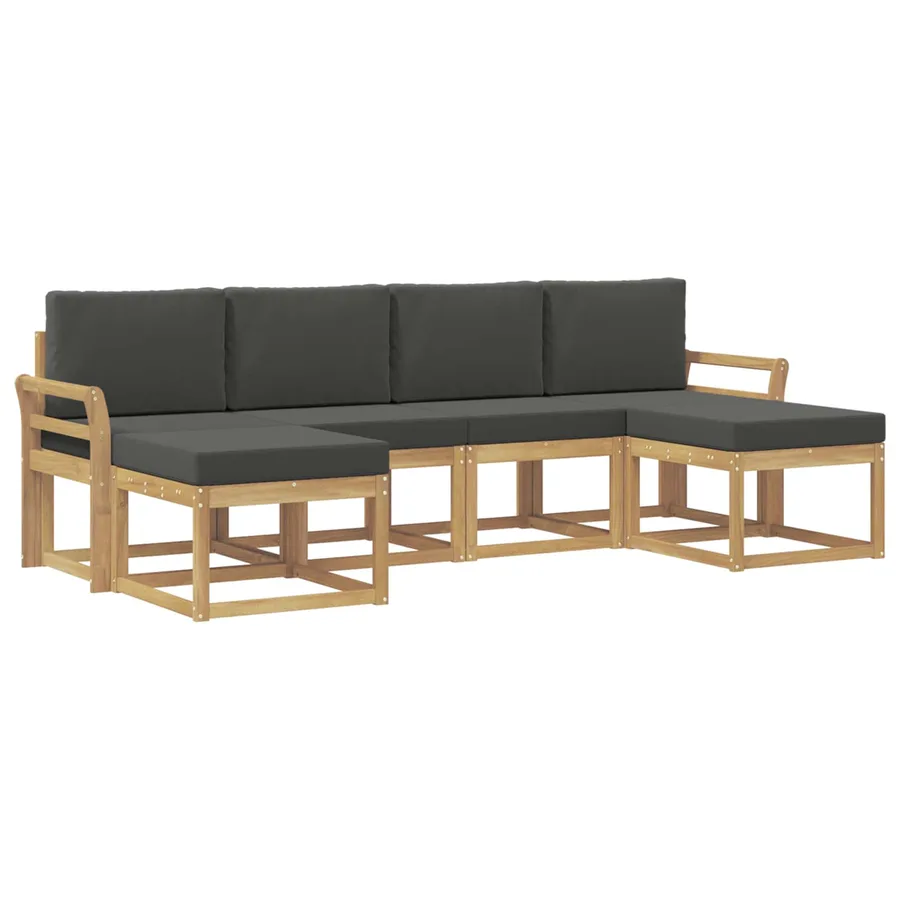 Ensemble de canapés d'extérieur 6 pcs Blanc et anthracite - 2