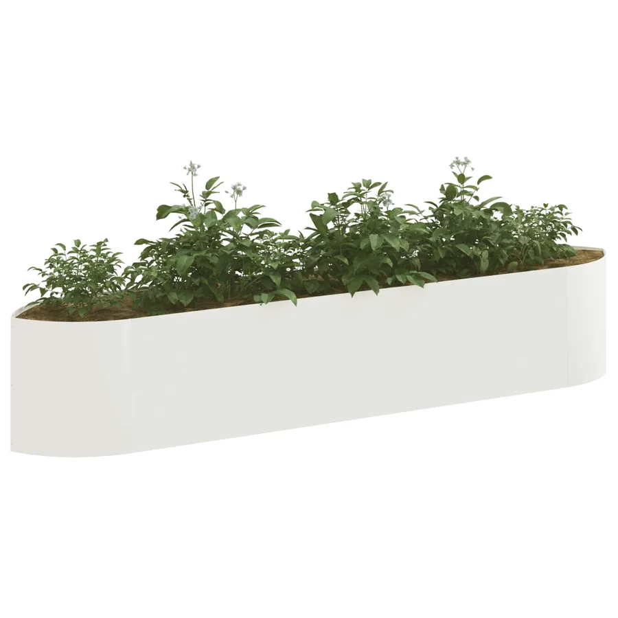 Jardin surélevé Blanc 220 x 40 x 40 cm Acier - 3