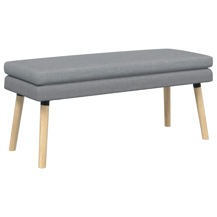Banc à double couche Gris clair 110 x 40 x 47 cm Tissu - 2