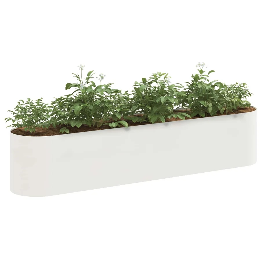 Jardin surélevé Blanc 200 x 40 x 40 cm - 3