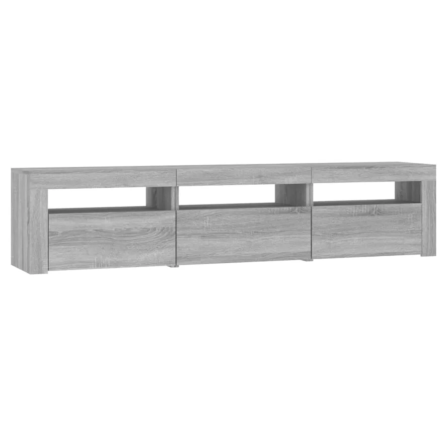 Meuble TV avec lumières LED Sonoma gris 180x35x40 cm - 6