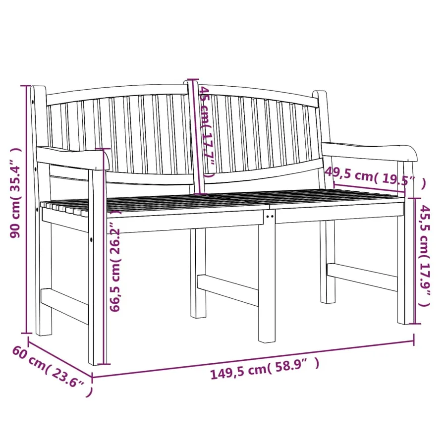 Ensemble à manger de jardin 3 pcs Bois de teck massif - 10